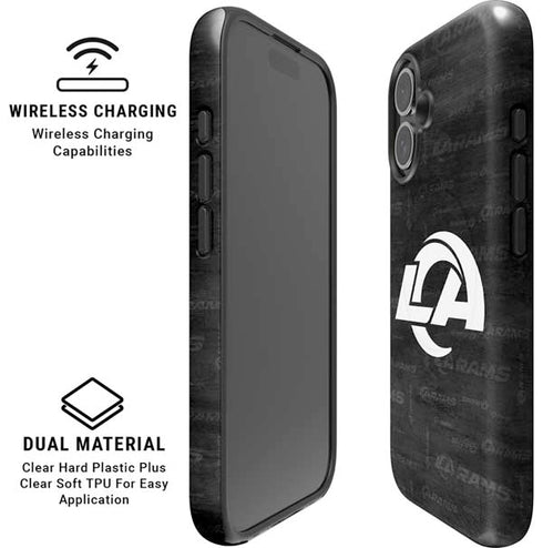 NFL Los Angeles Rams Black & White iPhone 17 Magsafe Impact Case