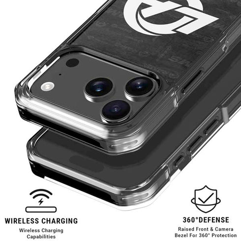 NFL Los Angeles Rams Black & White iPhone 17 Pro Clear Case