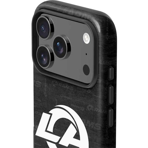 NFL Los Angeles Rams Black & White iPhone 17 Pro Impact Case