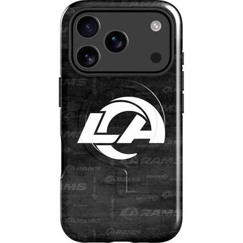 NFL Los Angeles Rams Black & White iPhone 17 Pro Magsafe Impact Case