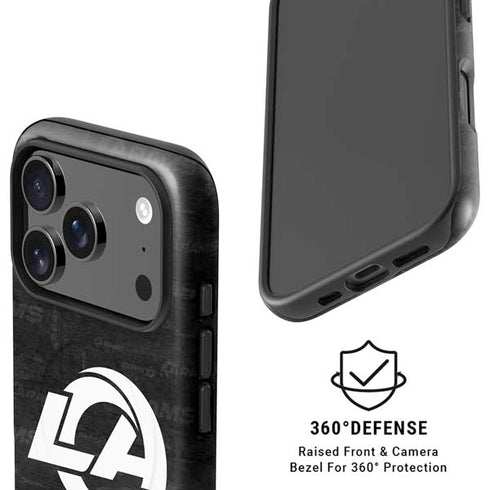 NFL Los Angeles Rams Black & White iPhone 17 Pro Magsafe Impact Case