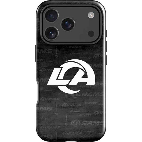 NFL Los Angeles Rams Black & White iPhone 17 Pro Max Impact Case