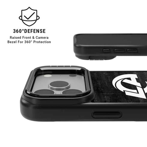 NFL Los Angeles Rams Black & White iPhone 17 Pro Max Kickstand Case