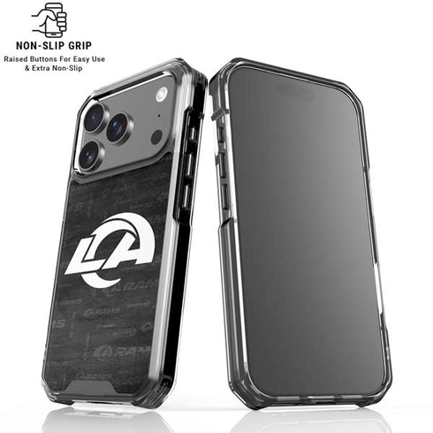 NFL Los Angeles Rams Black & White iPhone 17 Pro Max MagSafe Case