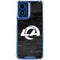 NFL Los Angeles Rams Black & White Moto G 5G (2024) Clear Case