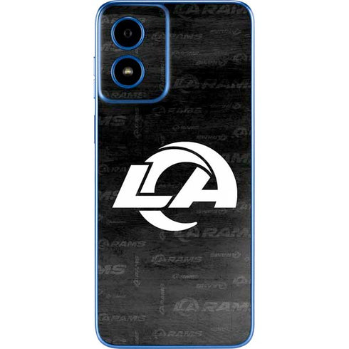 NFL Los Angeles Rams Black & White Moto G Play 4G (2024) Skin