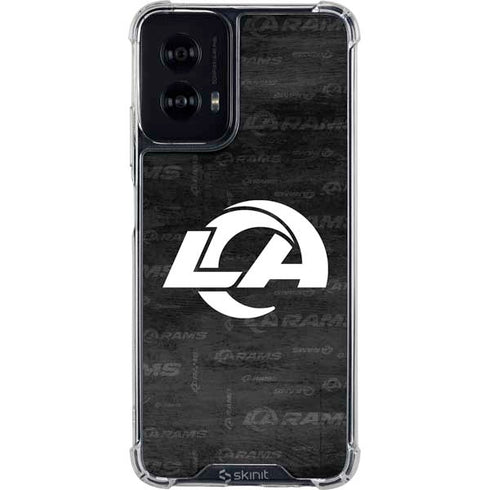NFL Los Angeles Rams Black & White Moto G Power 5G (2024) Clear Case