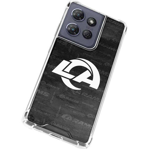 NFL Los Angeles Rams Black & White Moto G Stylus 5G (2025) Clear Case