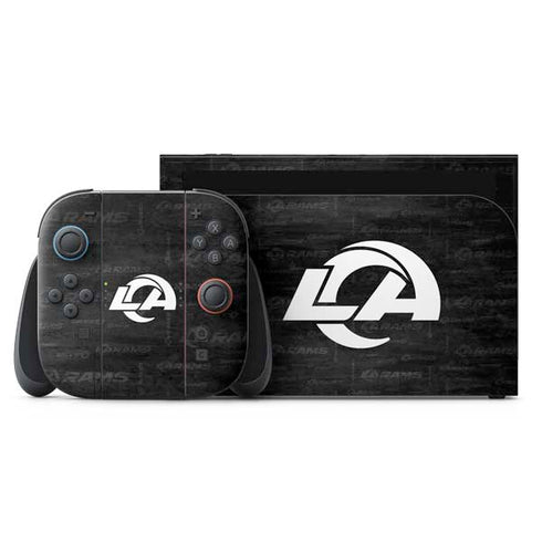 NFL Los Angeles Rams Black & White Nintendo Switch 2 (2025) with Joy-Con Skin