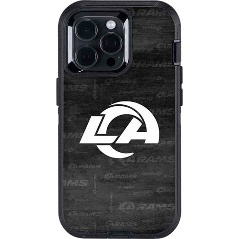 NFL Los Angeles Rams Black & White Otterbox Defender iPhone Skin