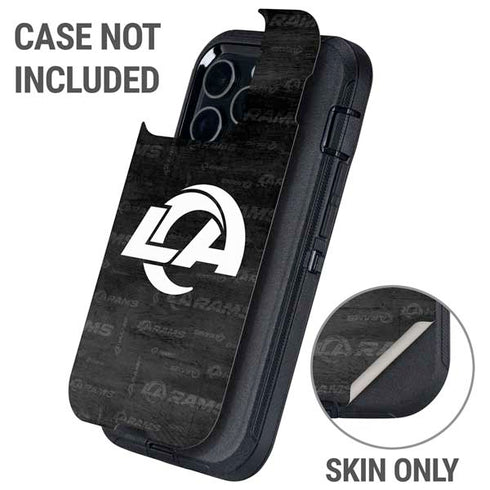 NFL Los Angeles Rams Black & White Otterbox Defender iPhone Skin
