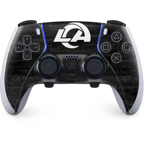 NFL Los Angeles Rams Black & White PS5 DualSense Edge Pro Controller Skin