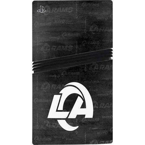 NFL Los Angeles Rams Black & White PS5 Pro Console Skin