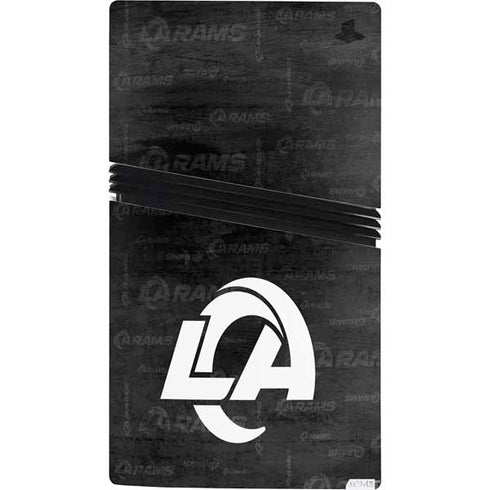 NFL Los Angeles Rams Black & White PS5 Pro Console Skin