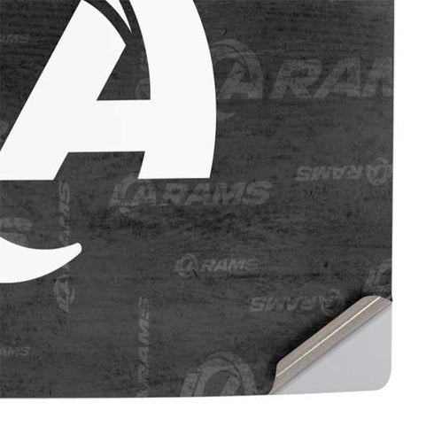 NFL Los Angeles Rams Black & White PS5 Pro Console Skin