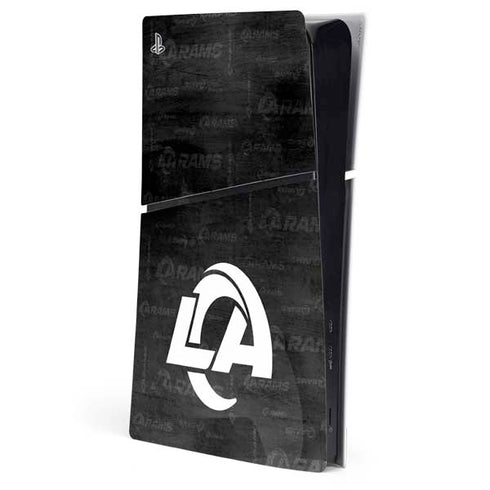 NFL Los Angeles Rams Black & White PS5 Slim Digital Edition Console Skin