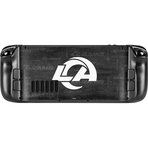 NFL Los Angeles Rams Black & White Steam Deck Handheld Gaming Computer OLED Skin