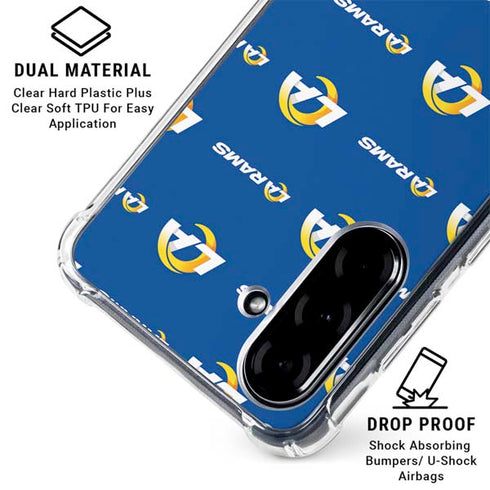 NFL Los Angeles Rams Blitz Series Galaxy A36 5G Clear Case