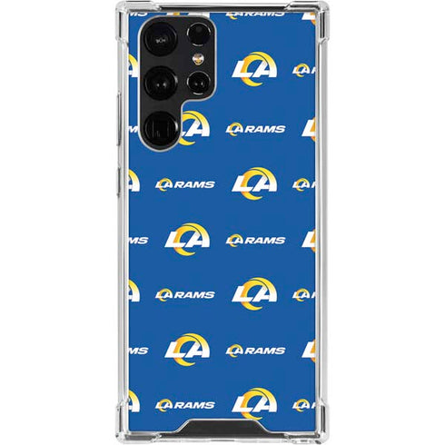 NFL Los Angeles Rams Blitz Series Galaxy S23 Ultra Clear Case