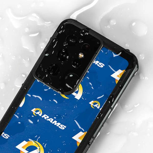 NFL Los Angeles Rams Blitz Series Galaxy S24 Ultra Waterproof Case