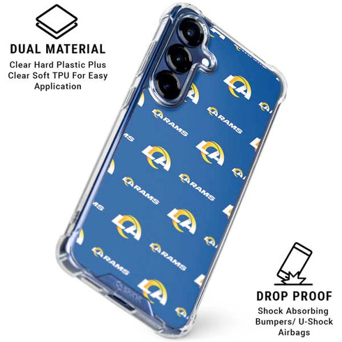 NFL Los Angeles Rams Blitz Series Galaxy S25 Plus Clear Case