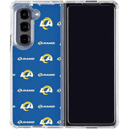 NFL Los Angeles Rams Blitz Series Galaxy Z Fold5 5G Clear Case