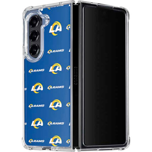 NFL Los Angeles Rams Blitz Series Galaxy Z Fold5 5G Clear Case