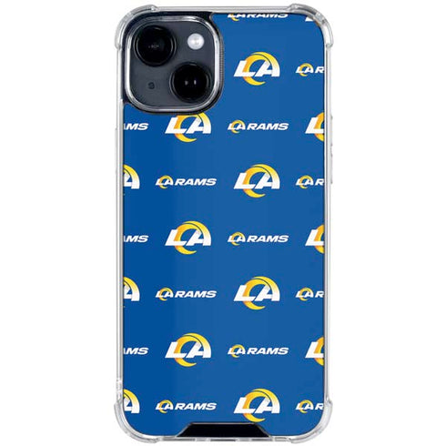 NFL Los Angeles Rams Blitz Series iPhone 15 Clear Case