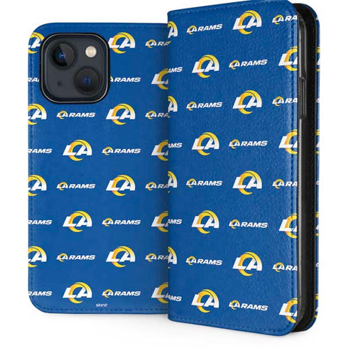 NFL Los Angeles Rams Blitz Series iPhone 15 Plus Folio Case