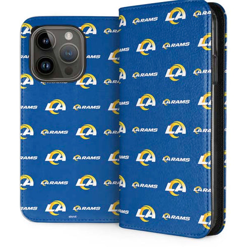 NFL Los Angeles Rams Blitz Series iPhone 15 Pro Folio Case