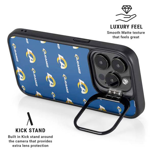 NFL Los Angeles Rams Blitz Series iPhone 15 Pro Max Kickstand Case