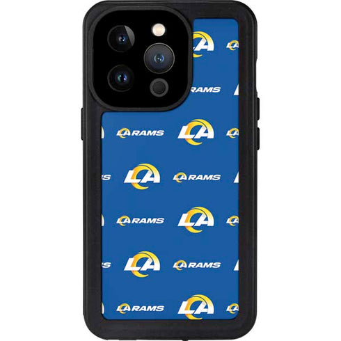 NFL Los Angeles Rams Blitz Series iPhone 15 Pro Waterproof Case