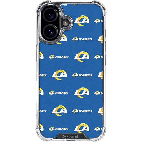 NFL Los Angeles Rams Blitz Series iPhone 16 Clear Case