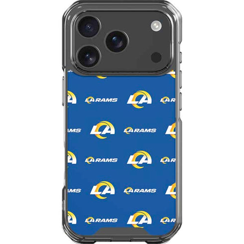 NFL Los Angeles Rams Blitz Series iPhone 18 Pro Clear Case
