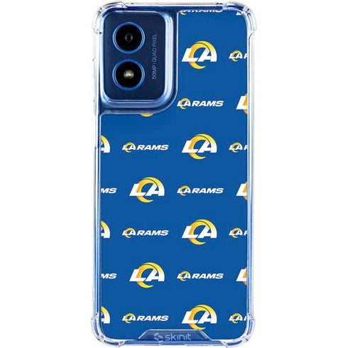 NFL Los Angeles Rams Blitz Series Moto G 5G (2024) Clear Case