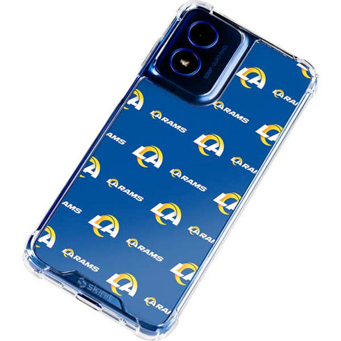 NFL Los Angeles Rams Blitz Series Moto G 5G (2024) Clear Case