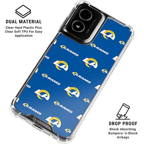 NFL Los Angeles Rams Blitz Series Moto G Power 5G (2024) Clear Case