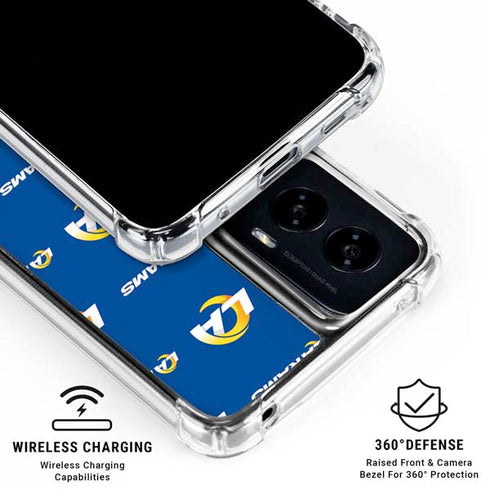 NFL Los Angeles Rams Blitz Series Moto G Power 5G (2024) Clear Case
