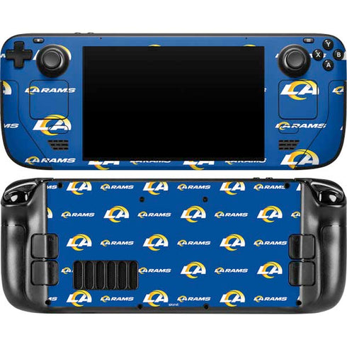 NFL Los Angeles Rams Blitz Series Steam Deck Handheld Gaming Computer OLED Skin