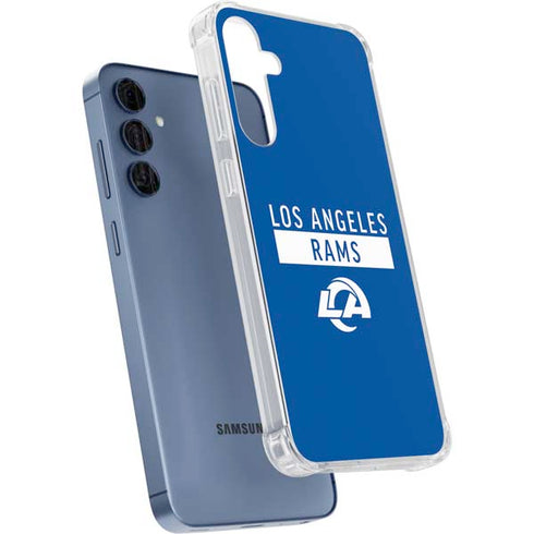 NFL Los Angeles Rams Blue Performance Series Galaxy A55 5G Clear Case