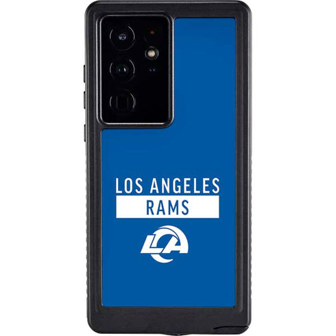 NFL Los Angeles Rams Blue Performance Series Galaxy S24 Ultra Waterproof Case