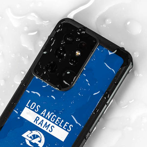 NFL Los Angeles Rams Blue Performance Series Galaxy S24 Ultra Waterproof Case