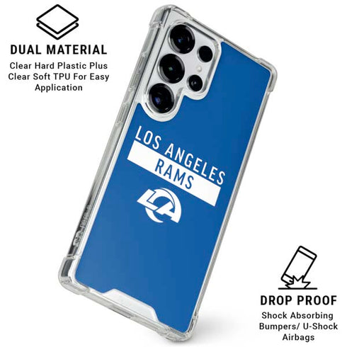 NFL Los Angeles Rams Blue Performance Series Galaxy S25 Ultra Clear Case