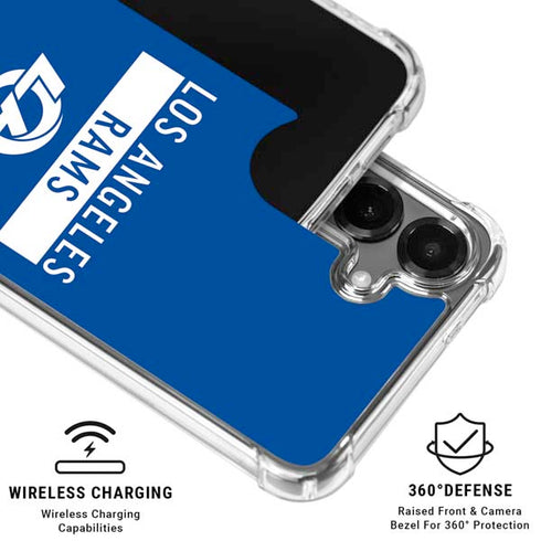 NFL Los Angeles Rams Blue Performance Series Galaxy S26 Clear Case