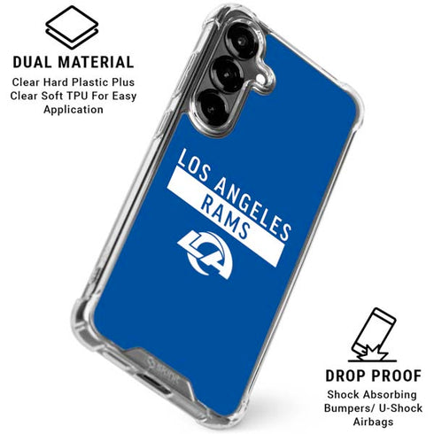 NFL Los Angeles Rams Blue Performance Series Galaxy S26 Clear Case