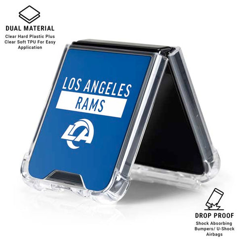NFL Los Angeles Rams Blue Performance Series Galaxy Z Flip6 Clear Case