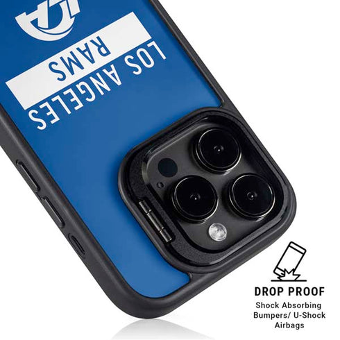 NFL Los Angeles Rams Blue Performance Series iPhone 14 Pro Kickstand Case