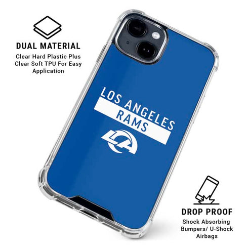 NFL Los Angeles Rams Blue Performance Series iPhone 15 Clear Case