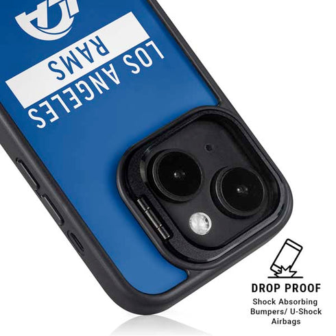 NFL Los Angeles Rams Blue Performance Series iPhone 15 Kickstand Case