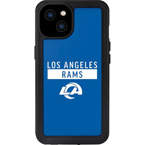 NFL Los Angeles Rams Blue Performance Series iPhone 15 Plus Waterproof Case